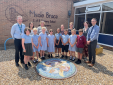 Shrewsbury art students work with primary school to create collaborative mosaic 