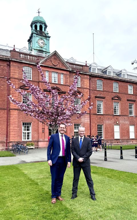 Headmaster welcomes Robin Fletcher, CEO of the BSA Group to Shrewsbury