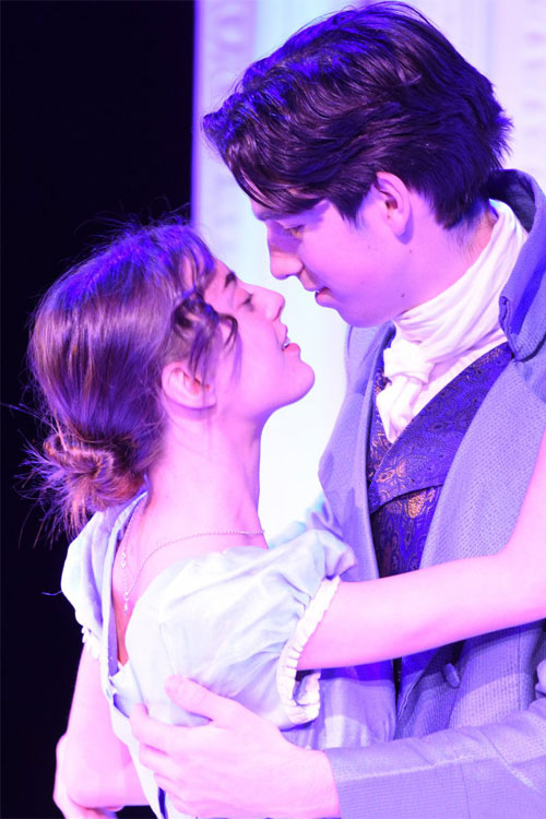 Students performing in new barnes theatre
