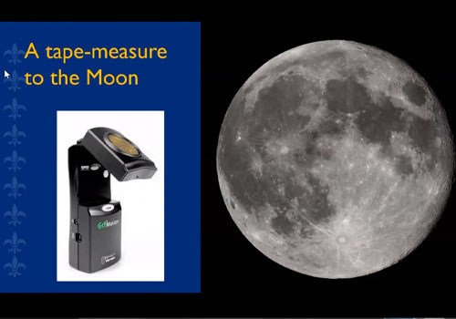 Science lesson on distance to the moon