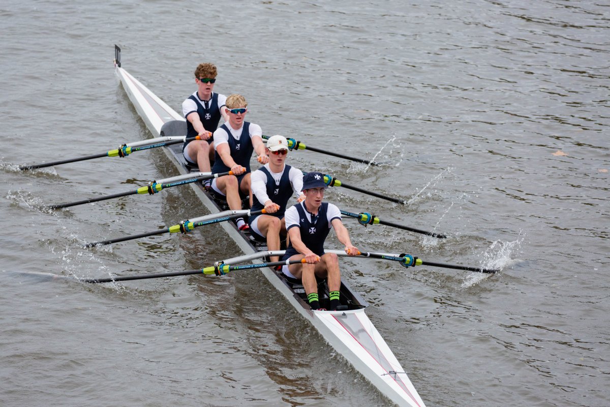 First outing on the tideway for rowing crews in Fours Head