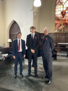 Shrewsbury School pupil and teacher perform at Remembrance Week Concert