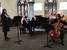 Musicians perform in the renowned Didsbury Coffee Concerts Musicians perform in the renowned Didsbury Coffee Concerts
