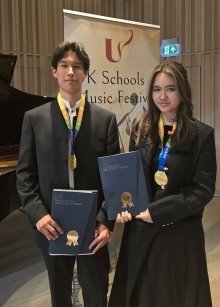 Joanna and Kai awarded Gold at UK Schools Music Festival 