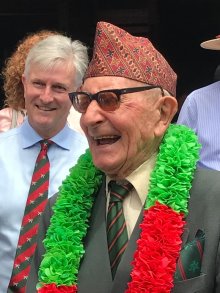 Old Salopian JP Cross celebrates his 100th birthday.
